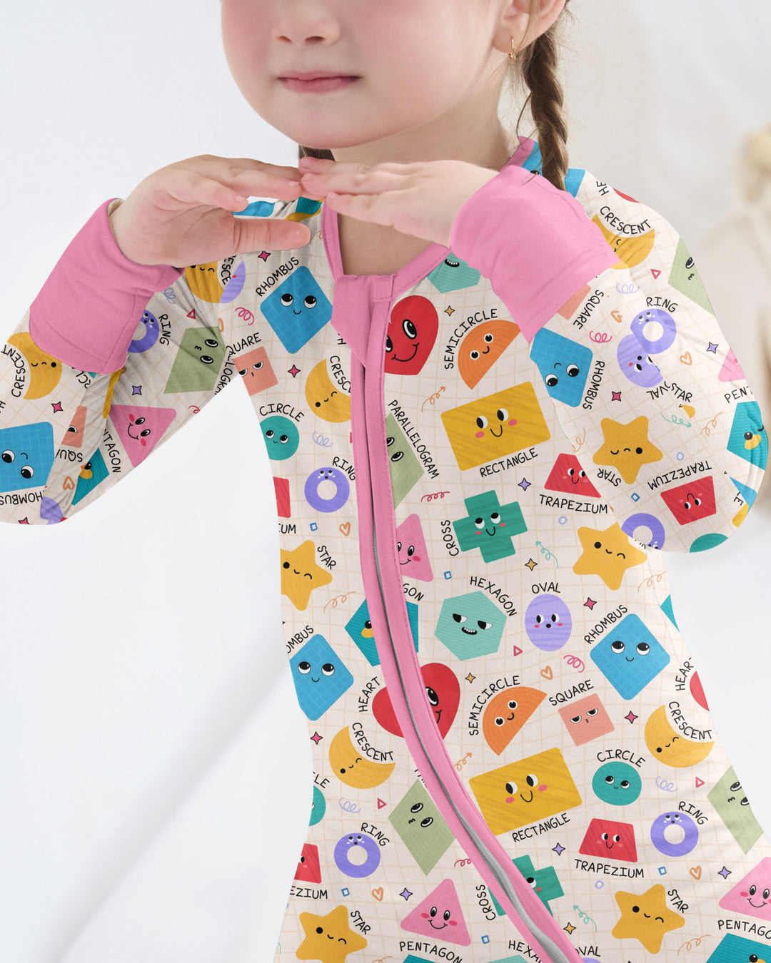 Happy Shape Squad Family Matching Bamboo Convertible Zippy
