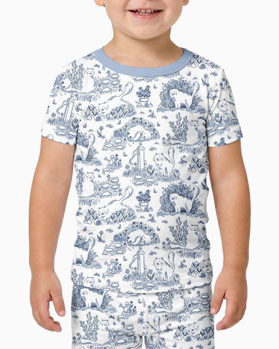 Conjunto de pijama de dos piezas de manga corta de bambú