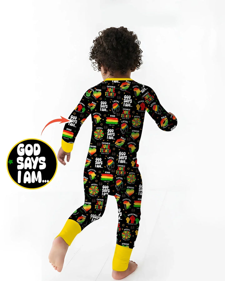 God Says I Am Juneteenth Blessings Bamboo Convertible Zippy