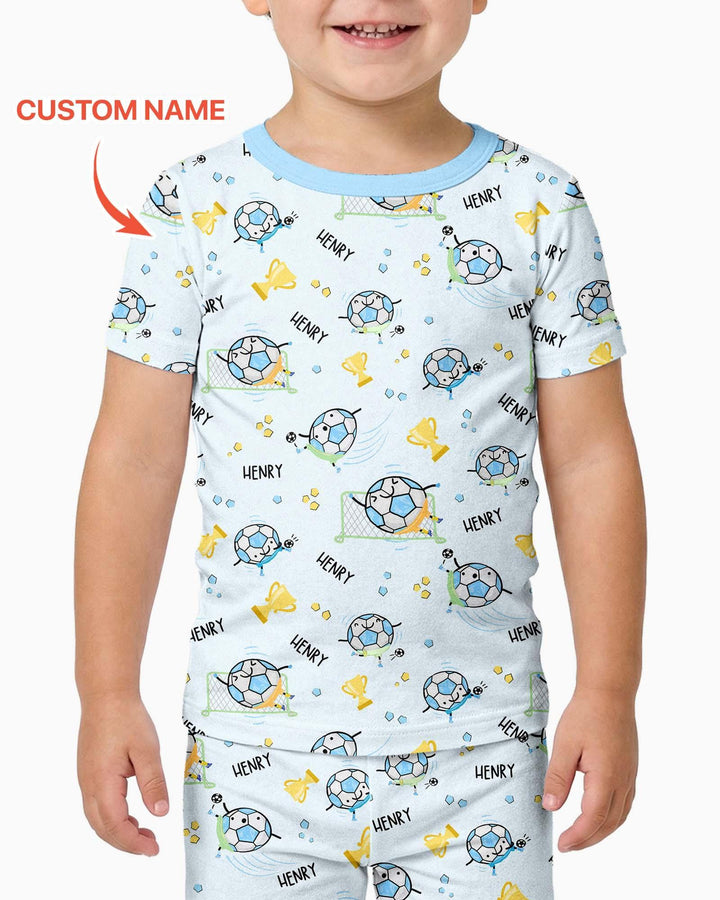 Zweiteiliges, kurzärmliges Pyjama-Set mit Marienkäfern