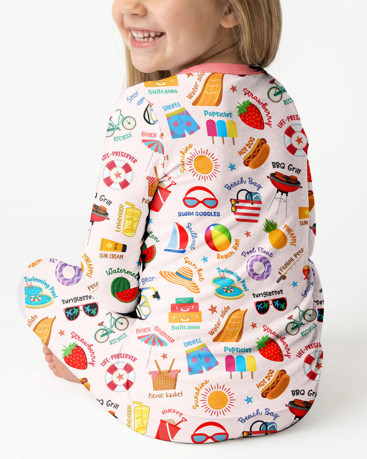 Love Summer Bamboo Two Piece Long Sleeve Pajama Set