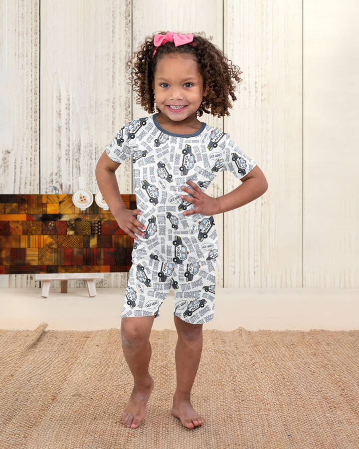 Little Rookie Bamboo Two Piece Short Sleeve Shorts Pajama Set