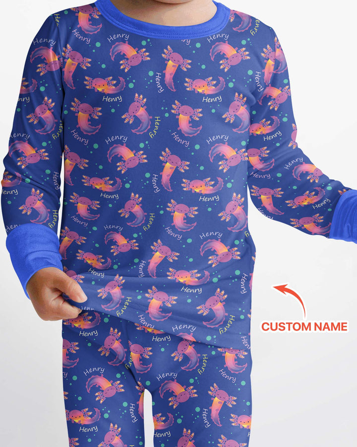 Axolotl Glow Custom Name Bamboo Convertible Zippy