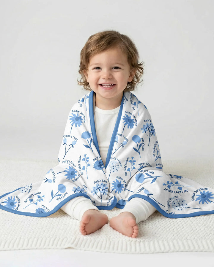 Mary's Garden Bamboo Blanket
