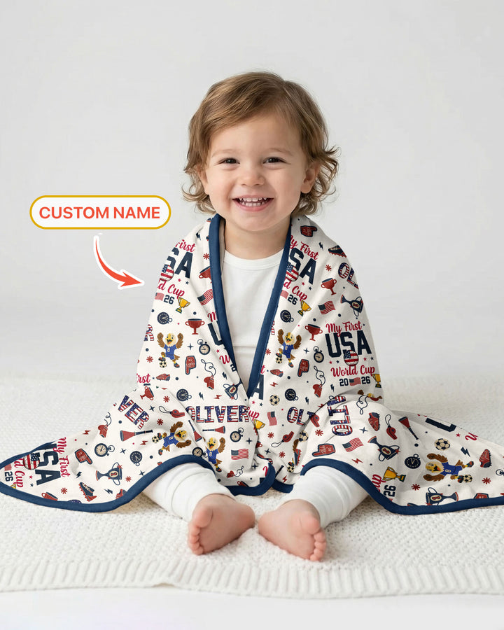 My First Soccer Cup 2026 Bamboo Blanket