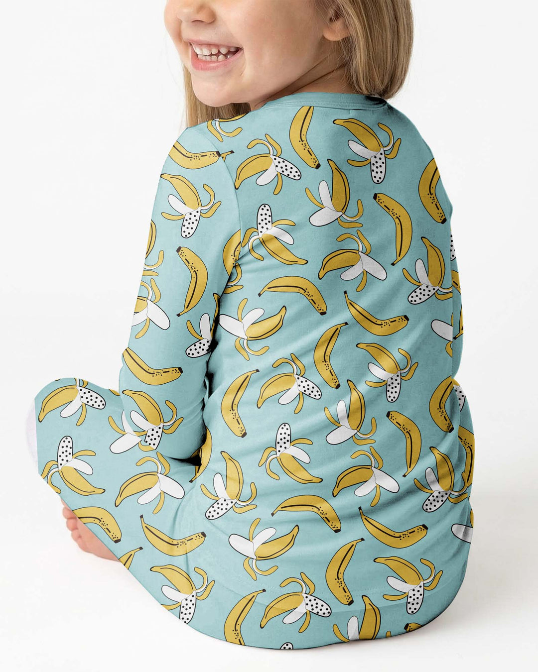 Conjunto de pijama de dos piezas de bambú con plátanos