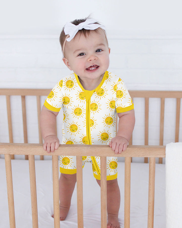 Sunshine Bamboo Shorty Zippered Romper