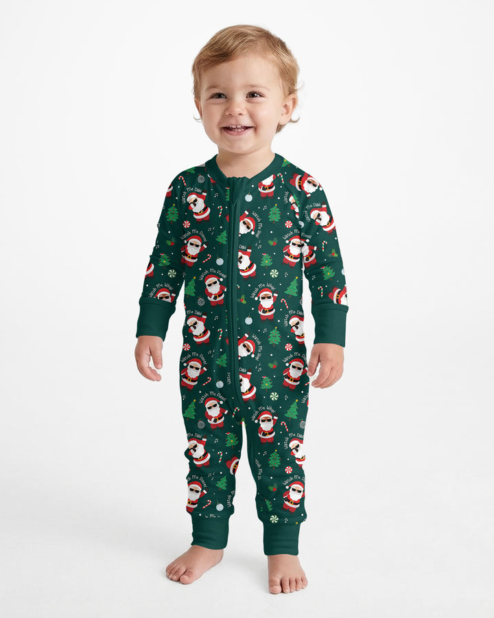 Santa's Christmas Dance Party Bamboo Convertible Zippy