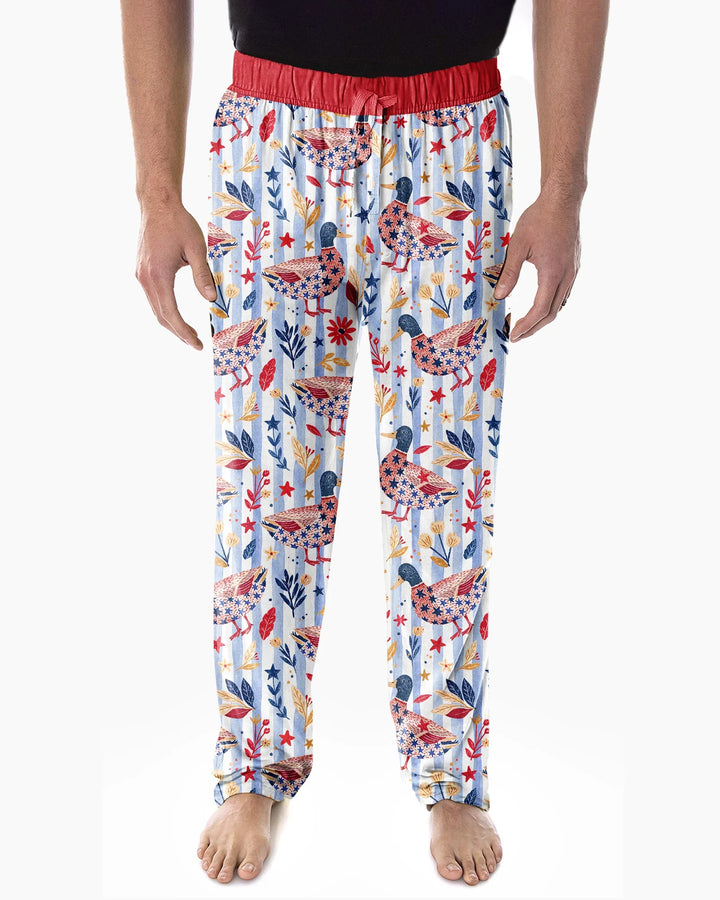 Patriotic Mallard Duck Bamboo Men's Pajama Set