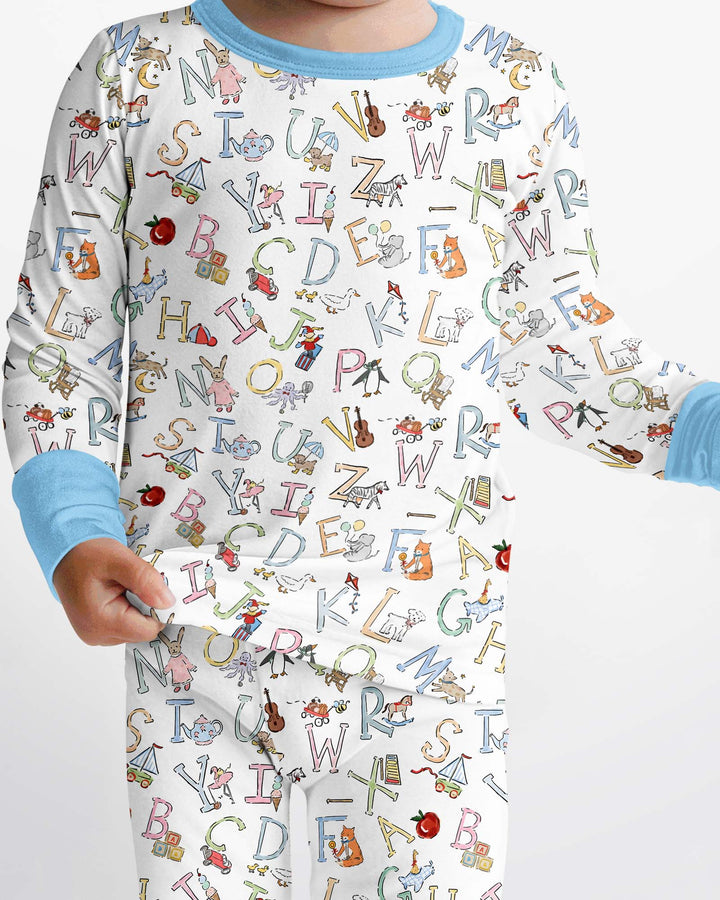 ABC Whimsy Bamboo Two Piece Long Sleeve Pajama Set