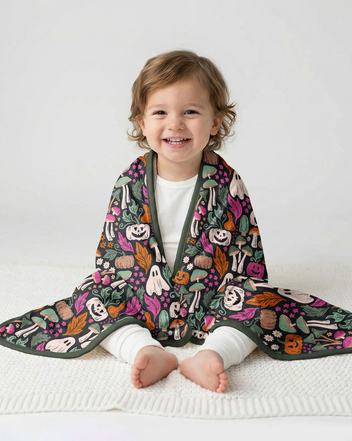 Dark Pumpkin Zona Bamboo Blanket