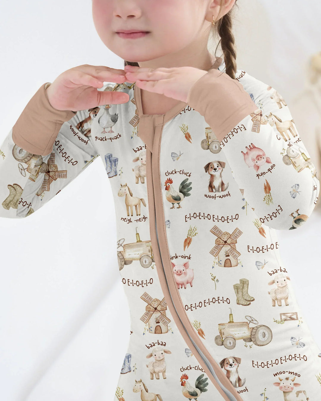 Old McDonald Farm Family Matching Bamboo Convertible Zippy