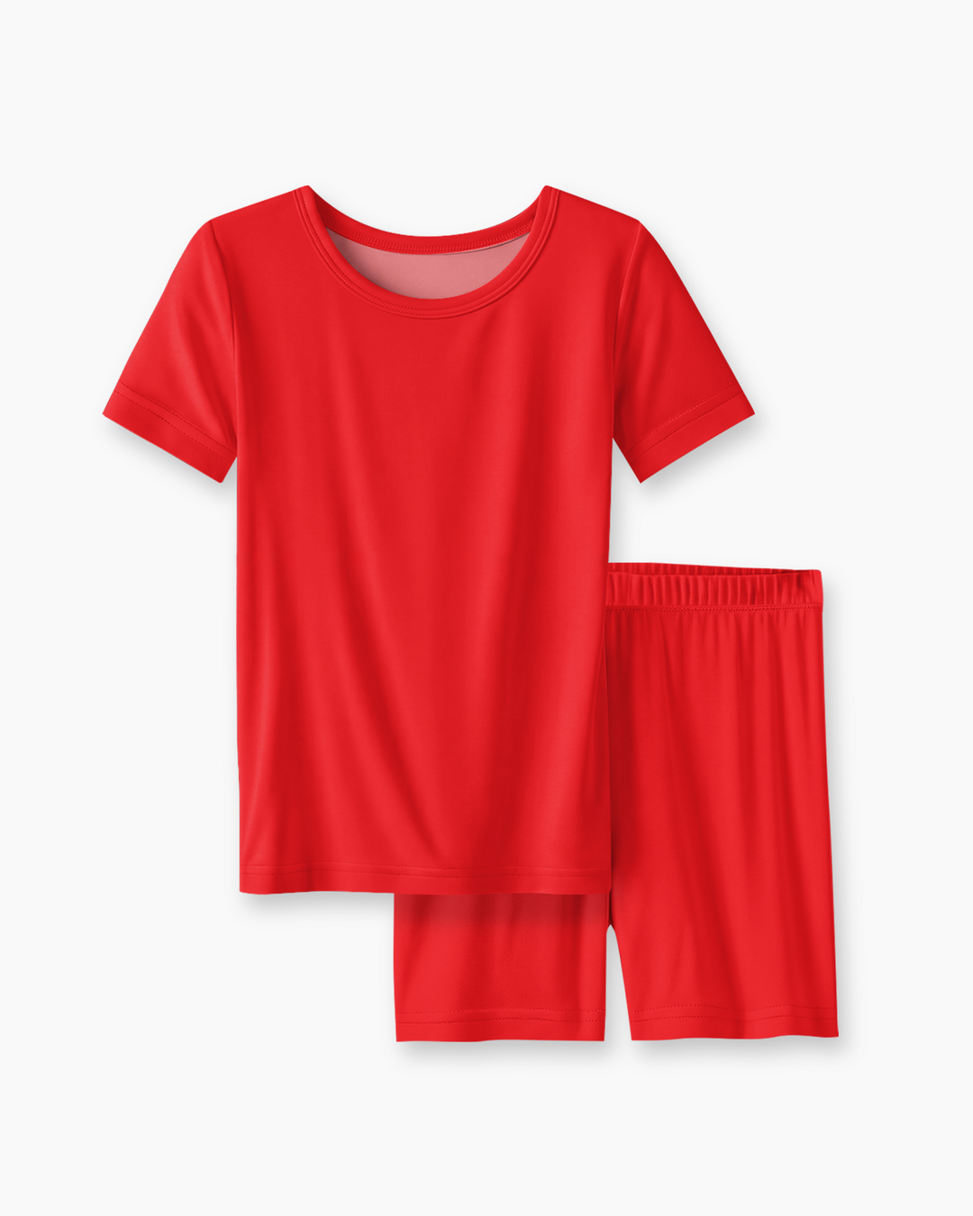 Solid Color Bamboo Two Piece Short Sleeve Short Pajama Set
