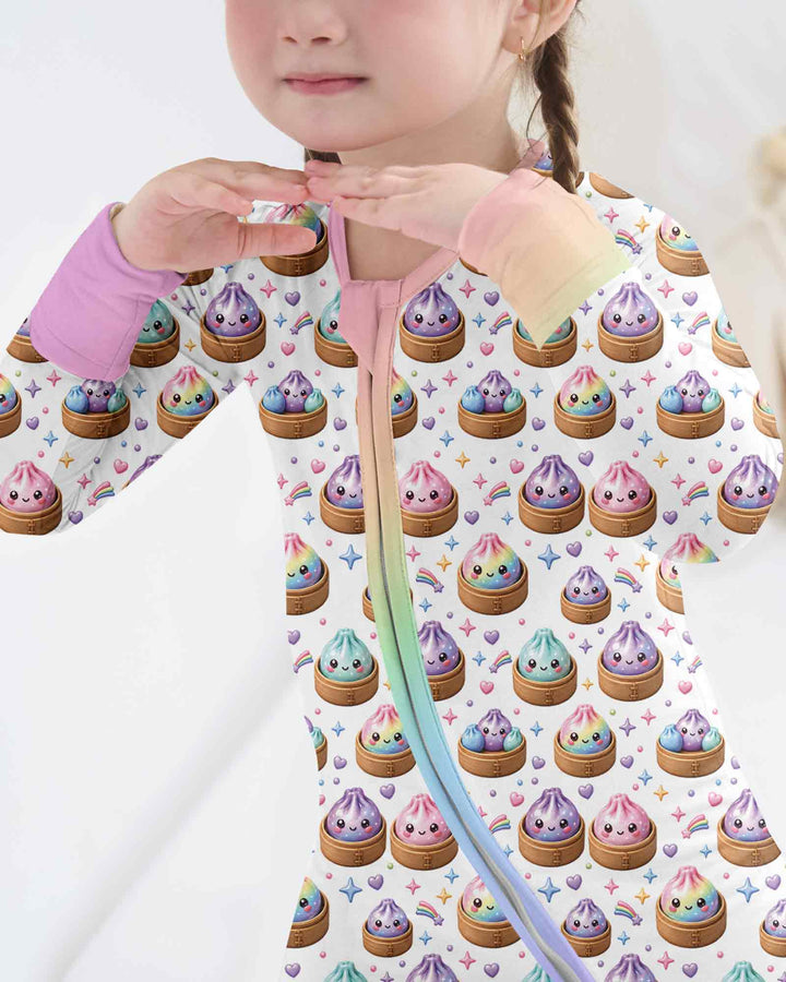 Cute Glitter Dumpling Bamboo Convertible Zippy