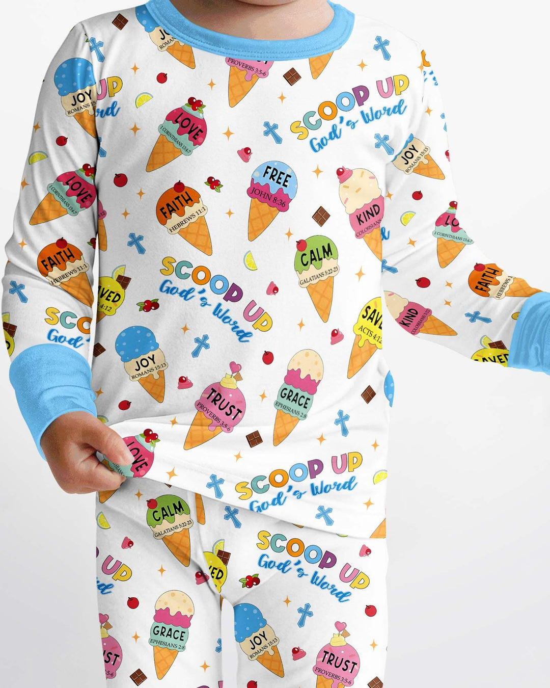 Conjunto de pijama de dos piezas de bambú de manga larga a juego Mini Mystic Family