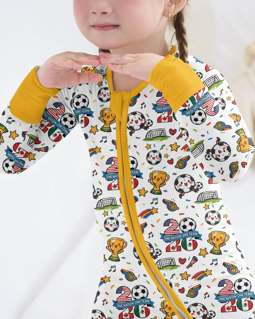 Soccer Fever 2026 Family Matching Bamboo Convertible Zippy
