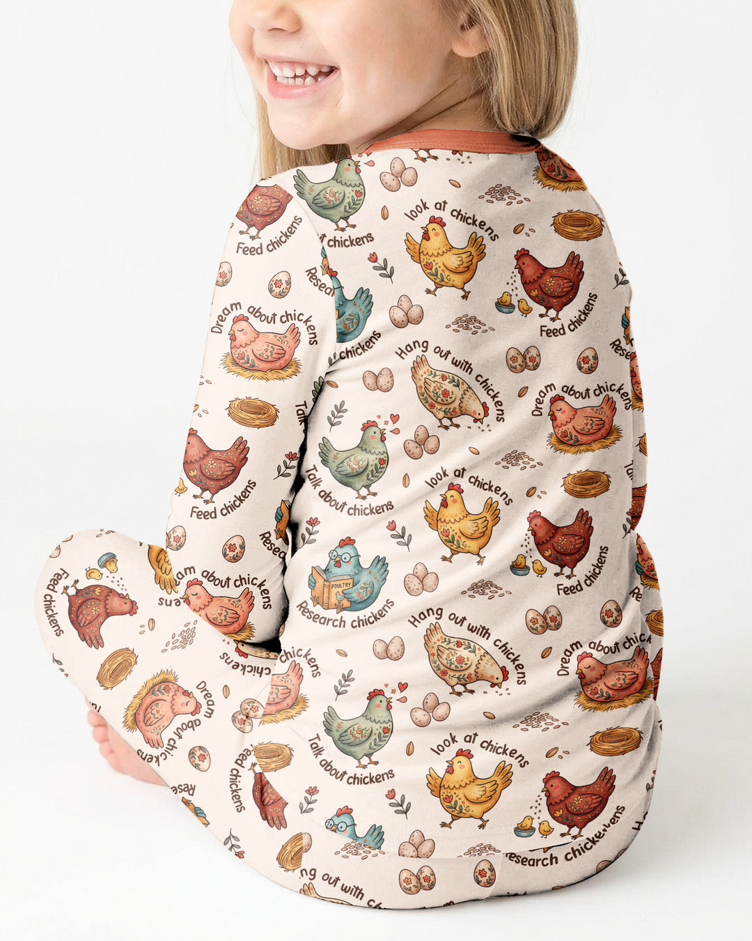 Conjunto de pijama de dos piezas de bambú con mangas largas, plantilla PERSONALIZADA