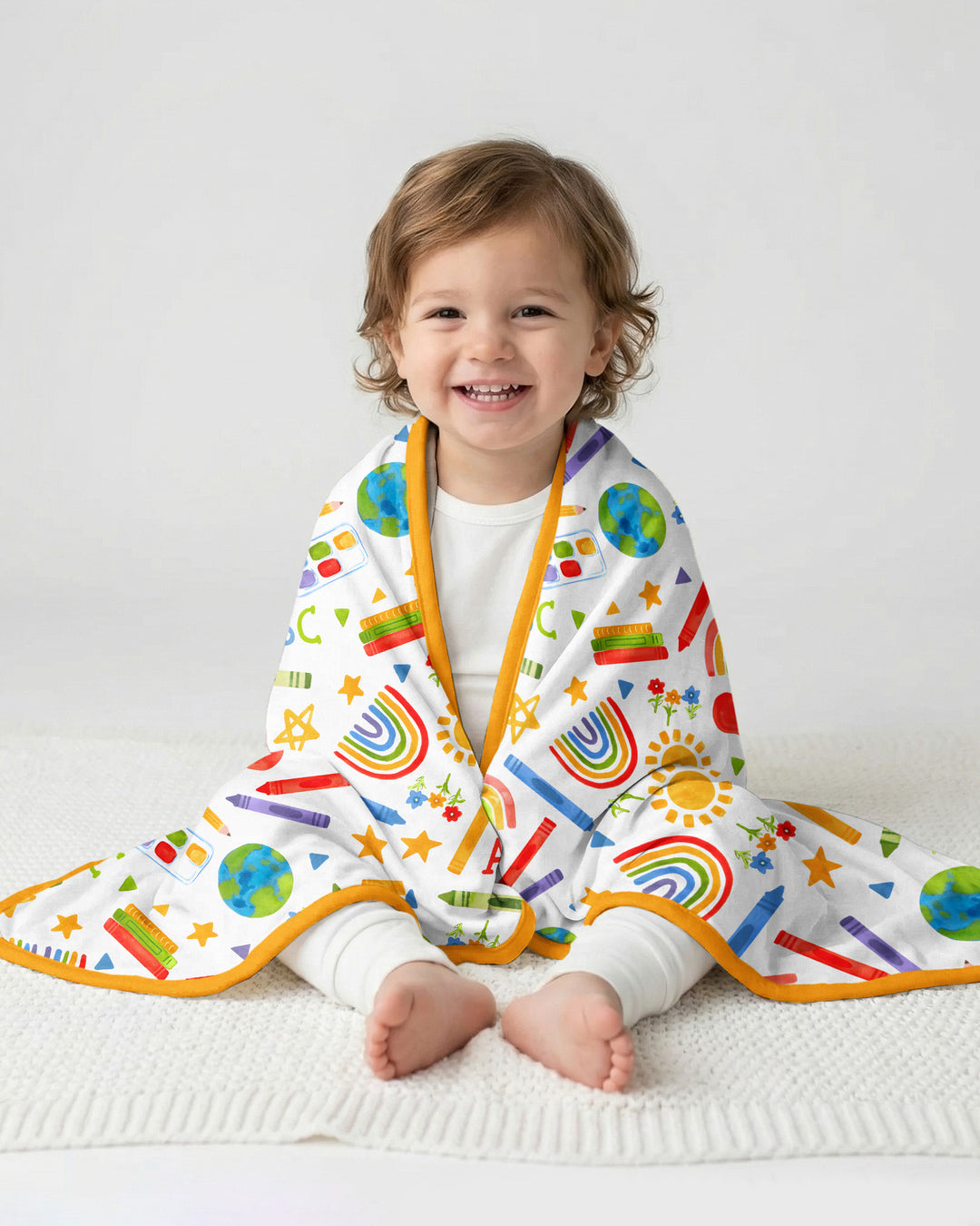 School Scribbles Bamboo Blanket