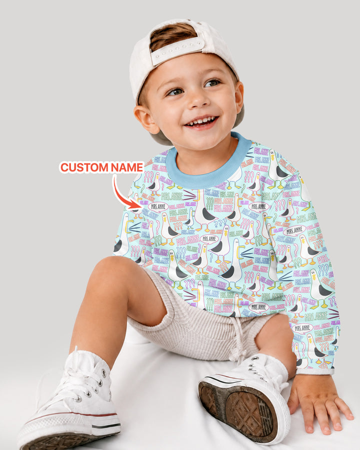 Sudadera de cuello redondo de bambú con plantilla personalizada
