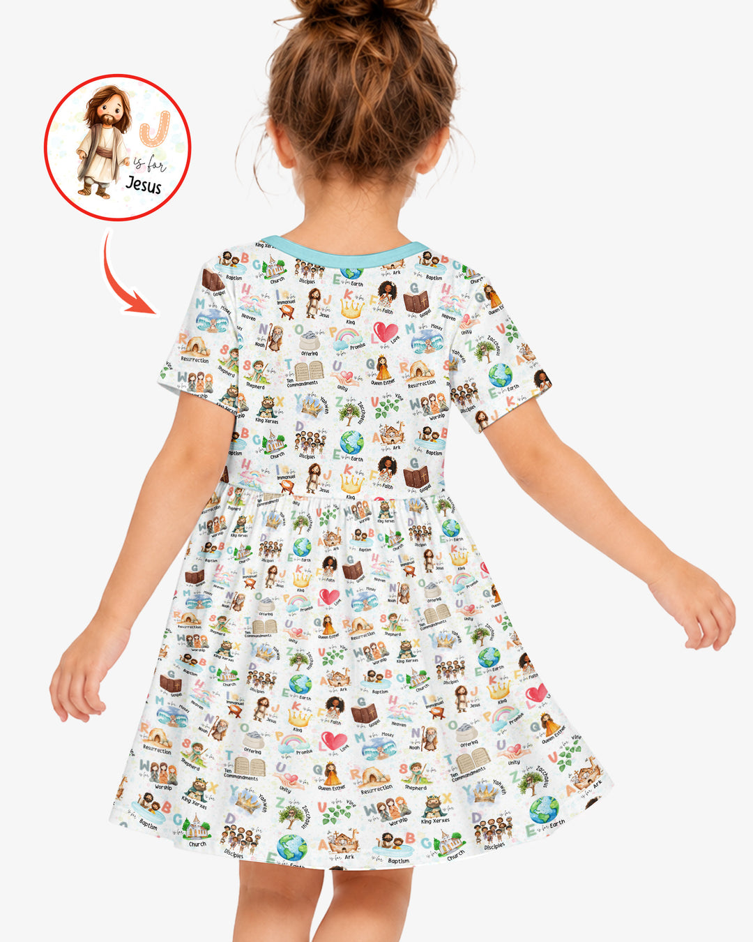 Bible ABC Alphabet Bamboo Twirl Dress