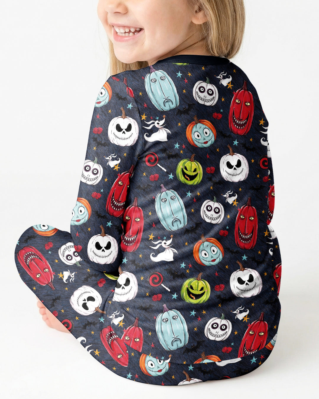 Nightmare Pumpkin Bamboo Two Piece Long Sleeve Pajama Set