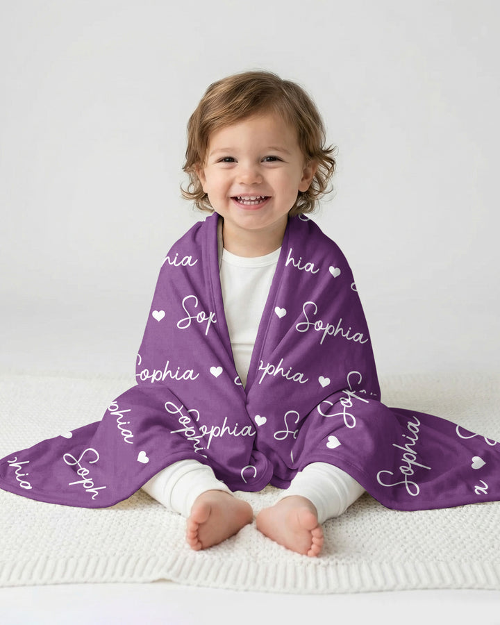 Sweetheart Script Bamboo Blanket