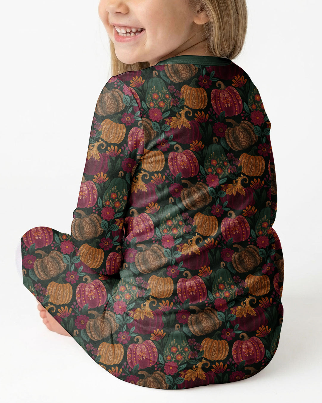 Velvet Pumpkins Bamboo Two Piece Long Sleeve Pajama Set