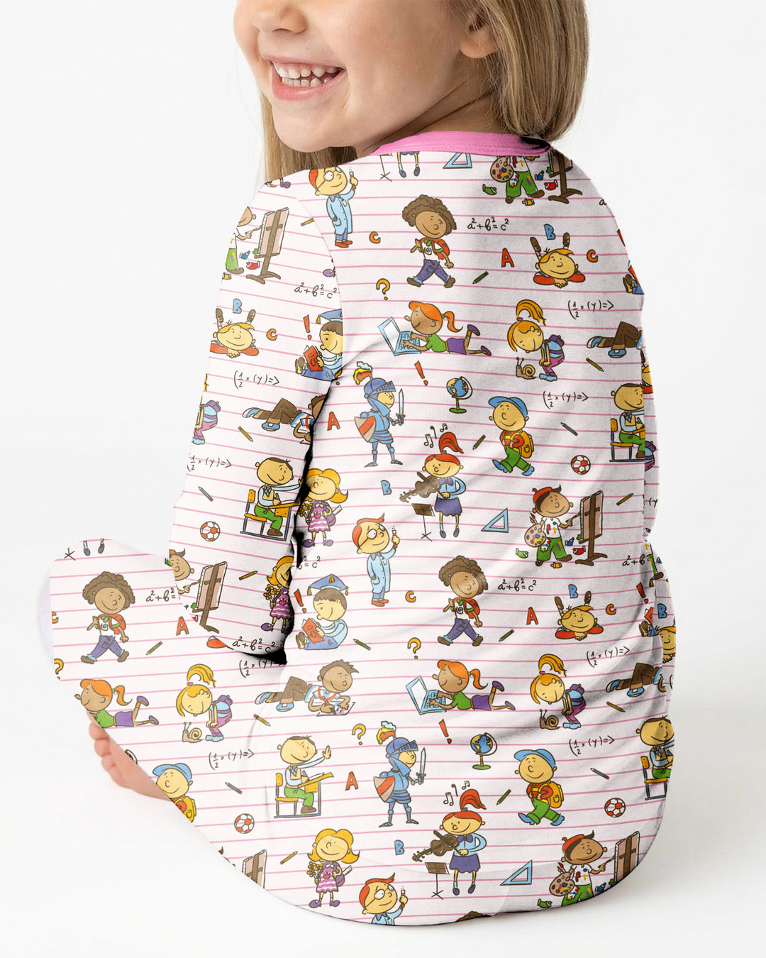 School Days Adventure Bamboo Two Piece Long Sleeve Pajama Set