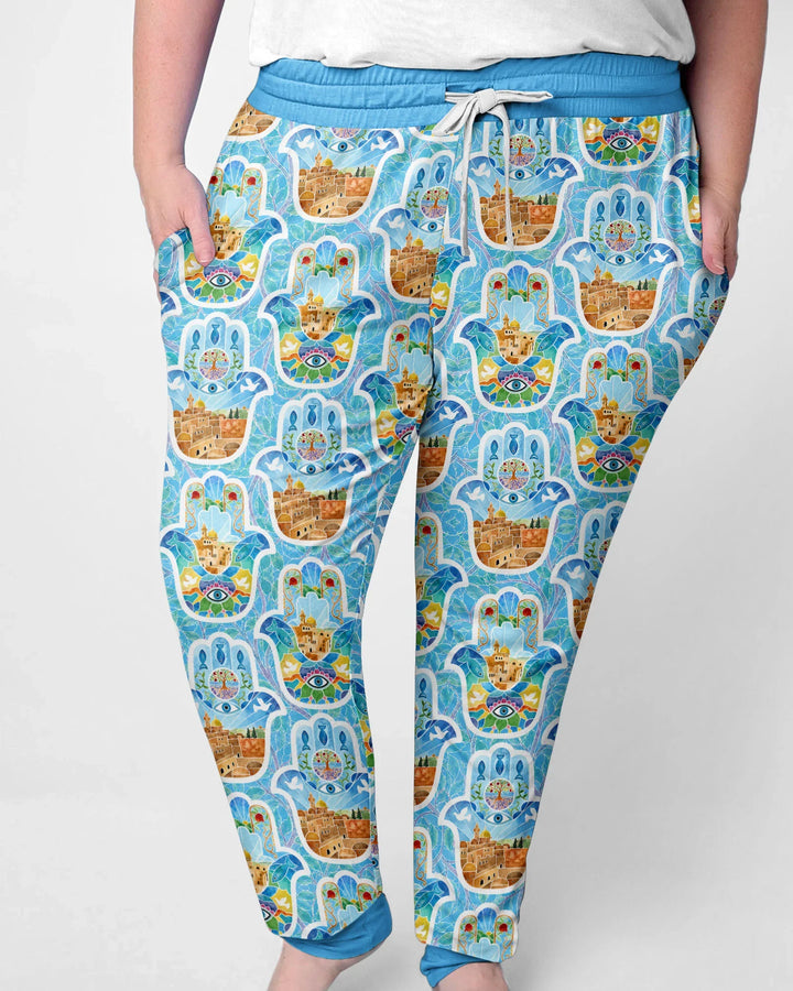 Plantilla de conjunto de pijama de mujer de bambú