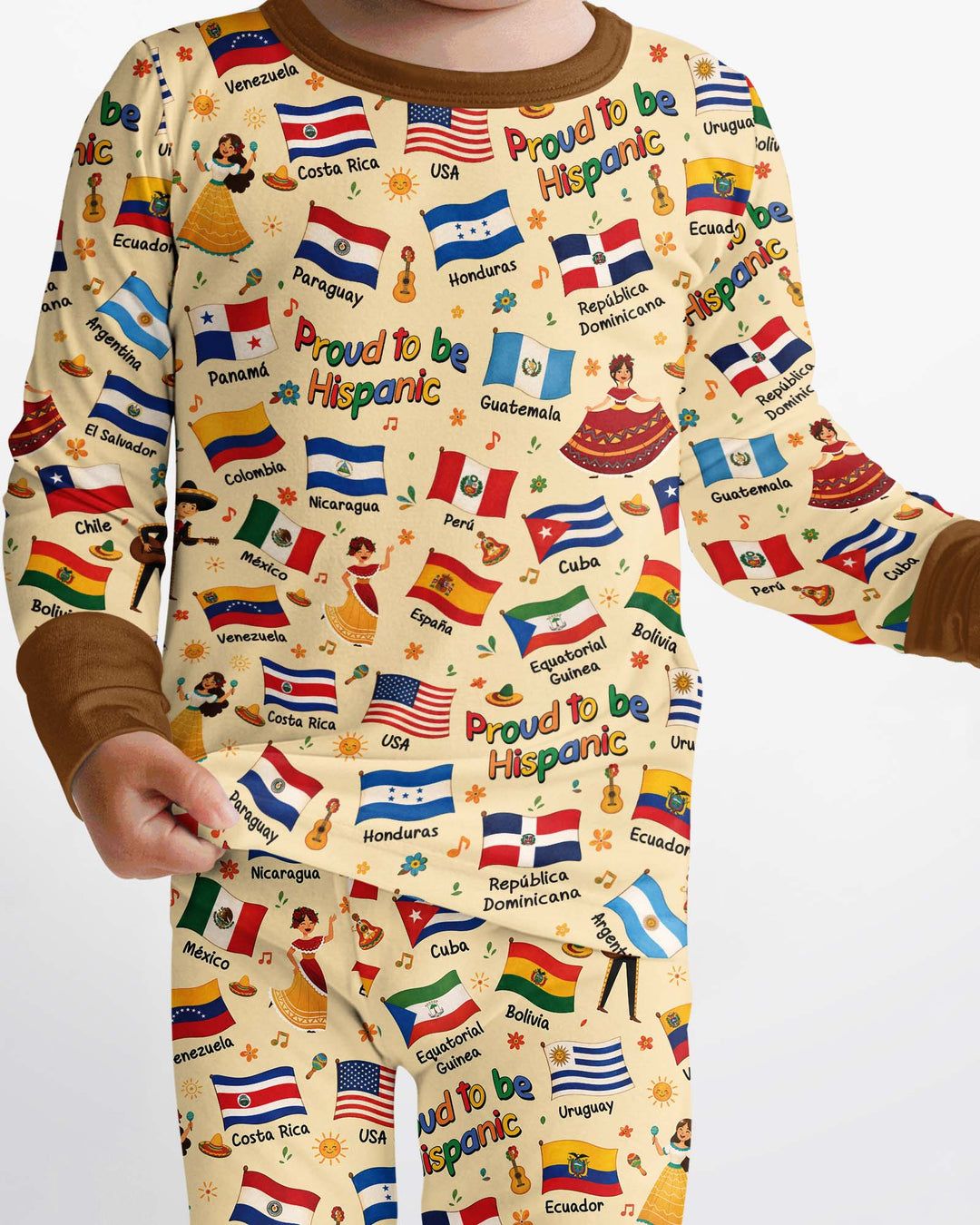 Zweiteiliges Langarm-Pyjama-Set mit Sommerfrüchten
