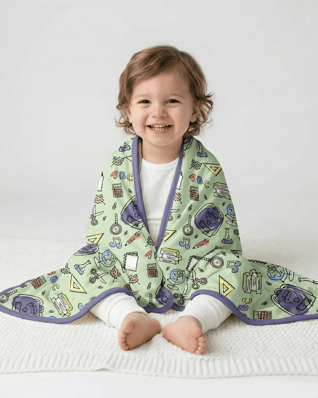 Doodle School Days Bamboo Blanket