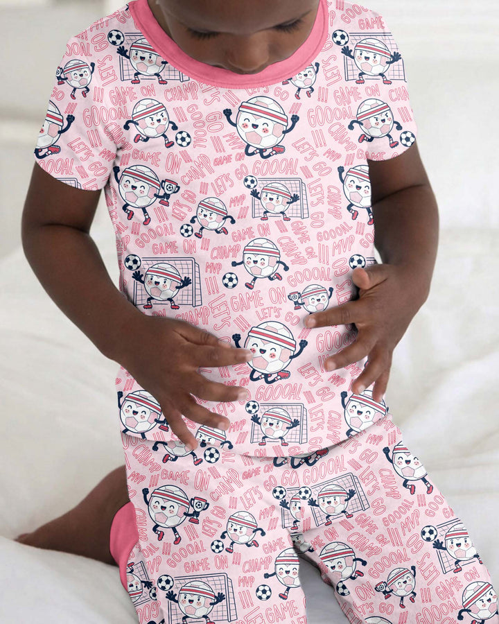 Zweiteiliges, kurzärmliges Pyjama-Set mit Marienkäfern