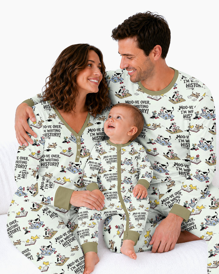 Writing Moo History Bamboo Women Pajama Set