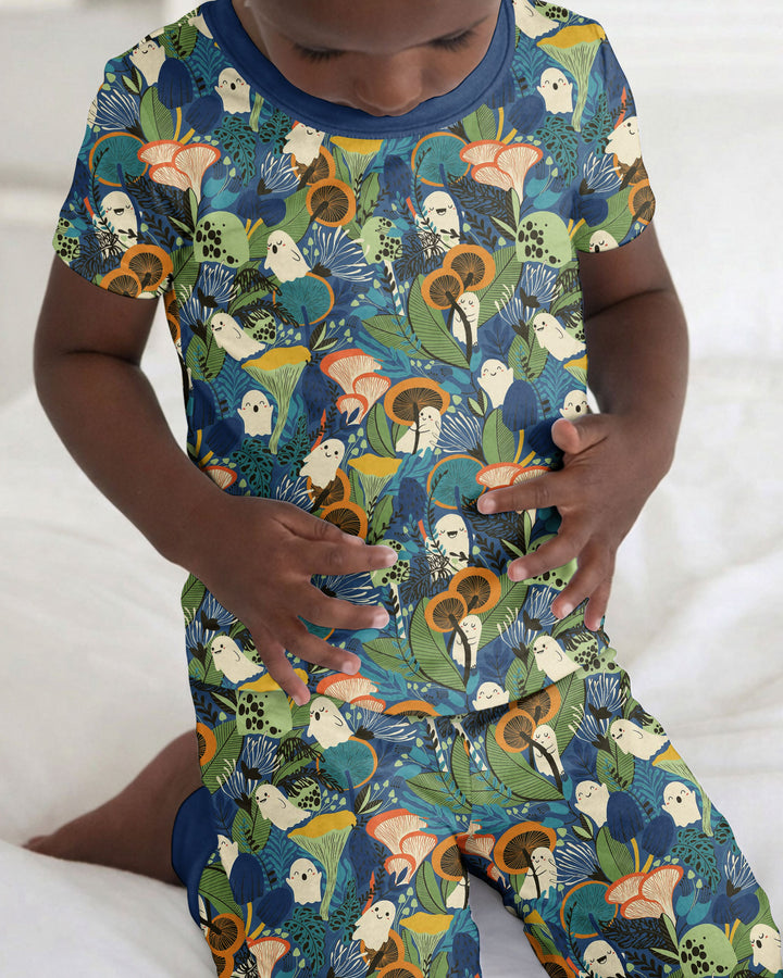 Ghost Forest Bamboo Two Piece Short Sleeve Pajama Set