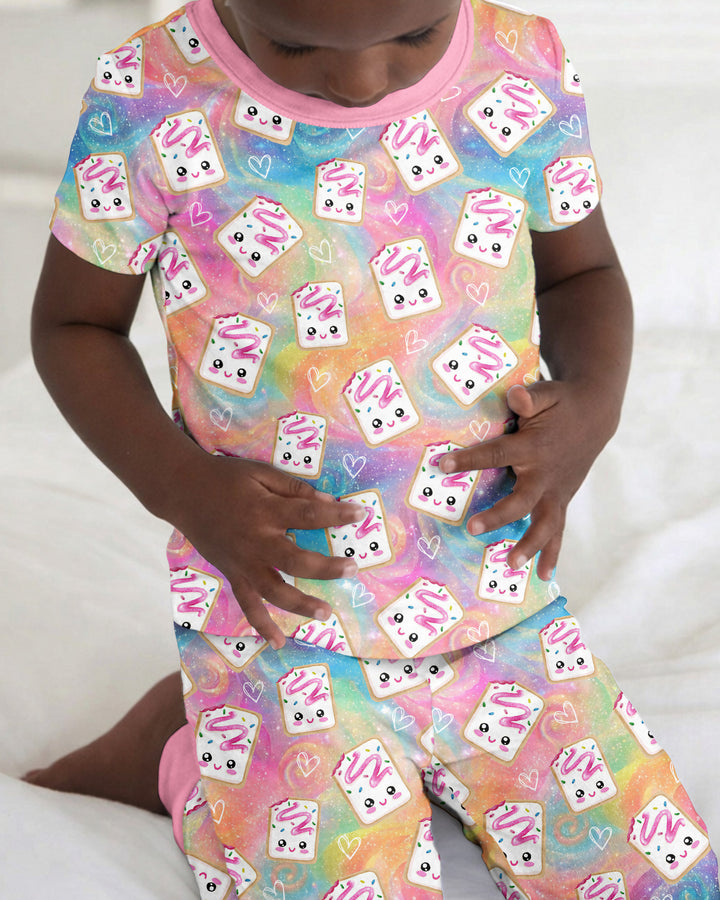 Kawaii Sprinkle Pastry  Bamboo Two Piece Short Sleeve Pajama Set