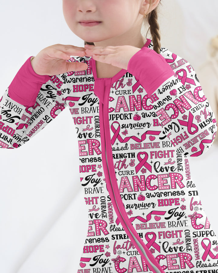 Strength in Pink Bamboo Convertible Zippy