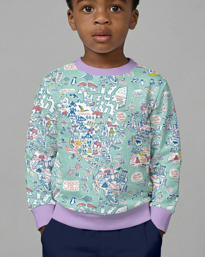 Sudadera de cuello redondo Hello World Wonders Bamboo