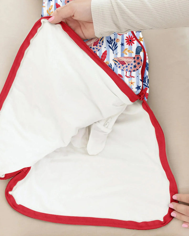 Patriotic Mallard Duck Bamboo Sleep Bag