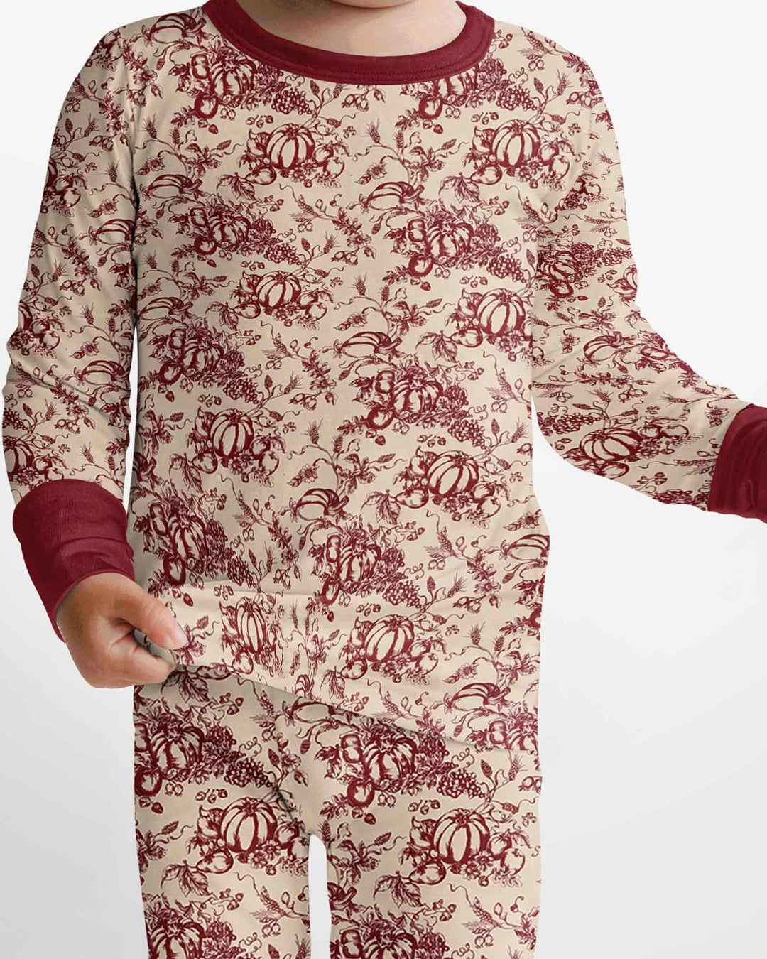 Conjunto de pijama de dos piezas de bambú con mangas largas, plantilla PERSONALIZADA