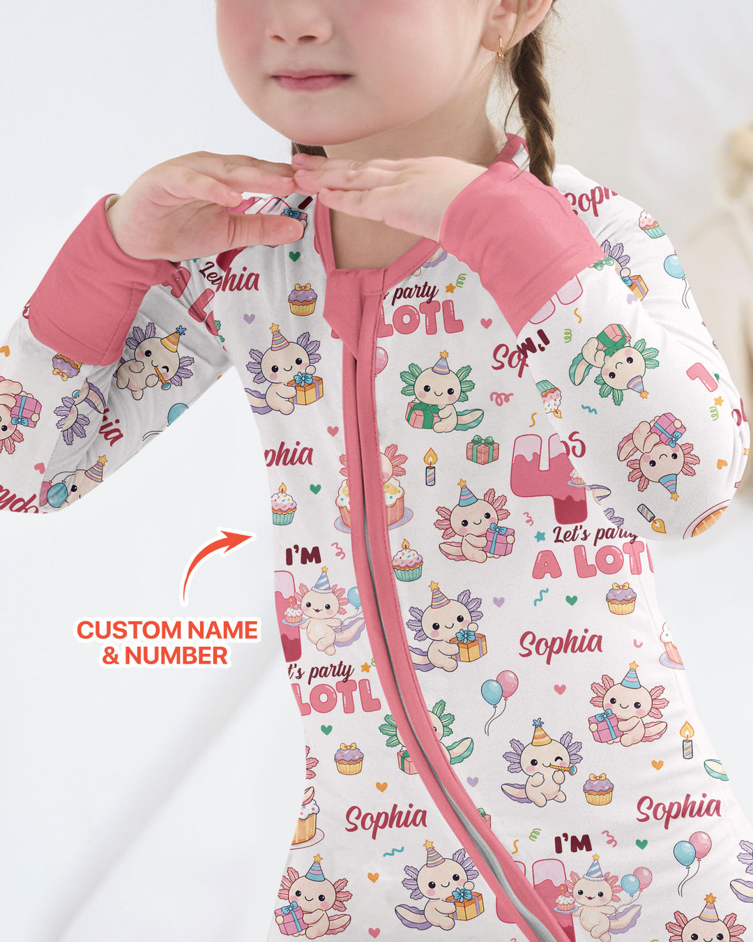 Personalized Birthday Lets Party A Lotl Bamboo Convertible Zippy