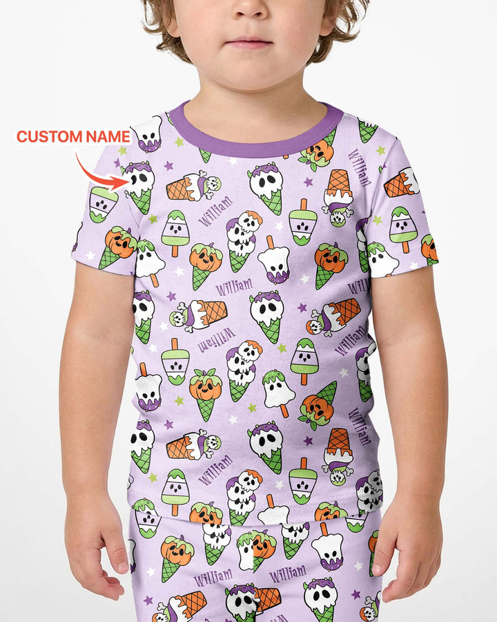 Conjunto de Pijama de Dos Piezas de Bambú con Mangas Cortas y Pantalones Cortos