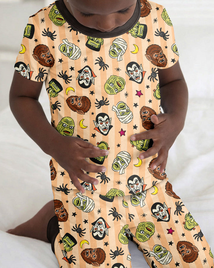 Conjunto de pijama de dos piezas de manga corta de bambú