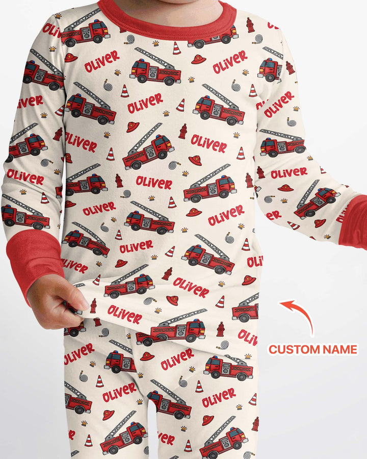 Conjunto de pijama de dos piezas de bambú con mangas largas, plantilla PERSONALIZADA