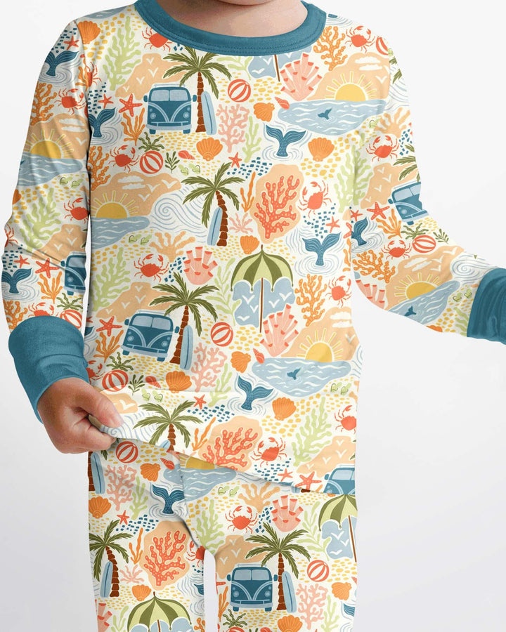 Conjunto de pijama de dos piezas de bambú con mangas largas, plantilla PERSONALIZADA