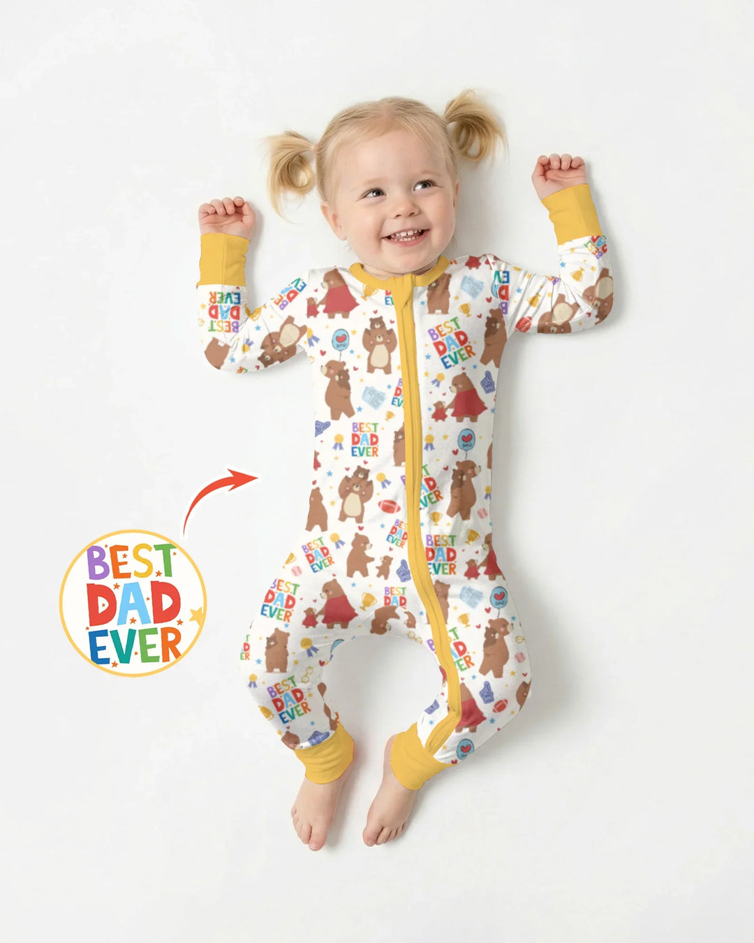 Best Daddy Bear Ever Family Matching Bamboo Convertible Zippy