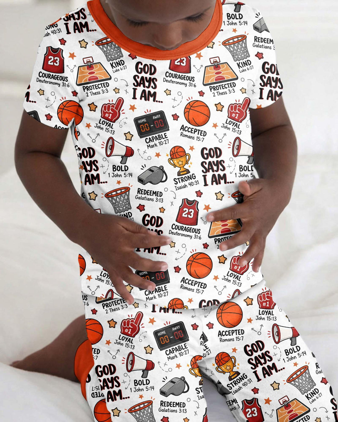 Zweiteiliges, kurzärmliges Pyjama-Set mit Marienkäfern