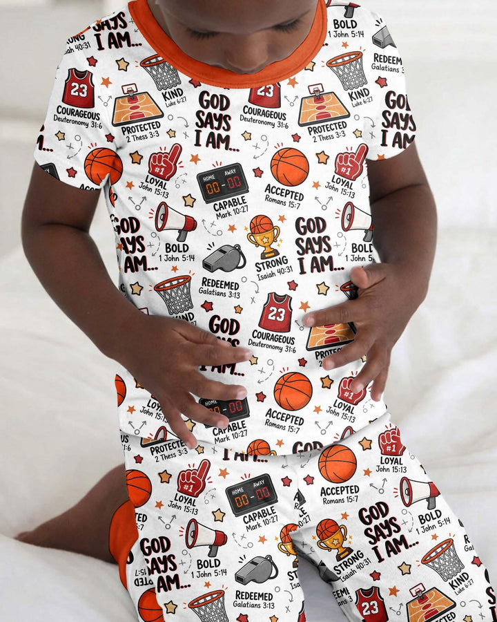 Zweiteiliges, kurzärmliges Pyjama-Set mit Marienkäfern