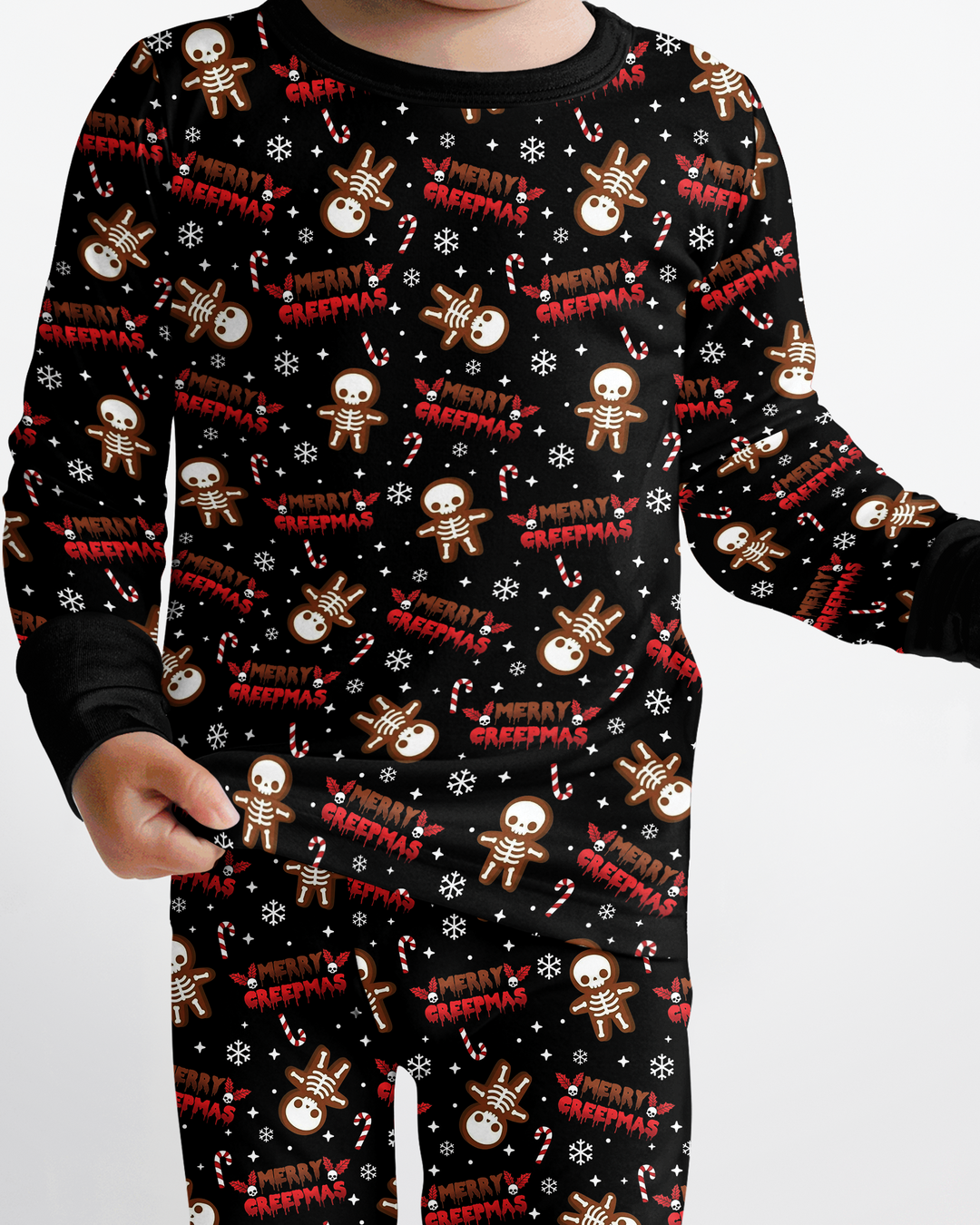 Merry Creepmas Cookies Bamboo Two Piece Long Sleeve Pajama Set