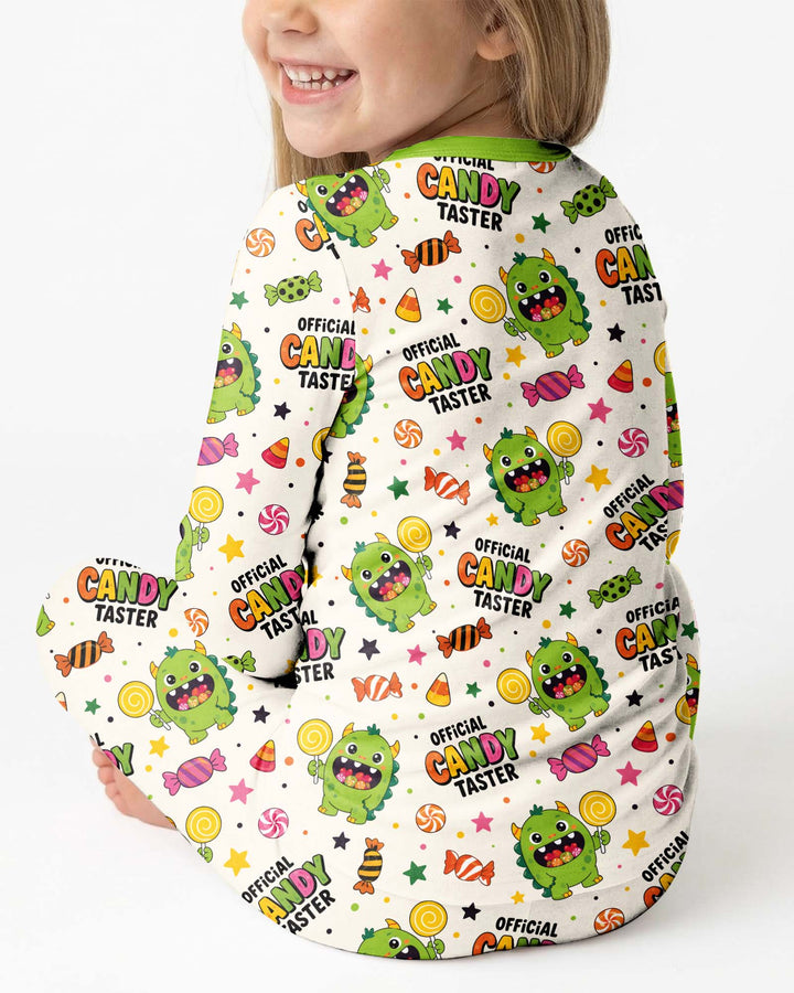 Halloween Official Candy Tester Bamboo Two Piece Long Sleeve Pajama Set