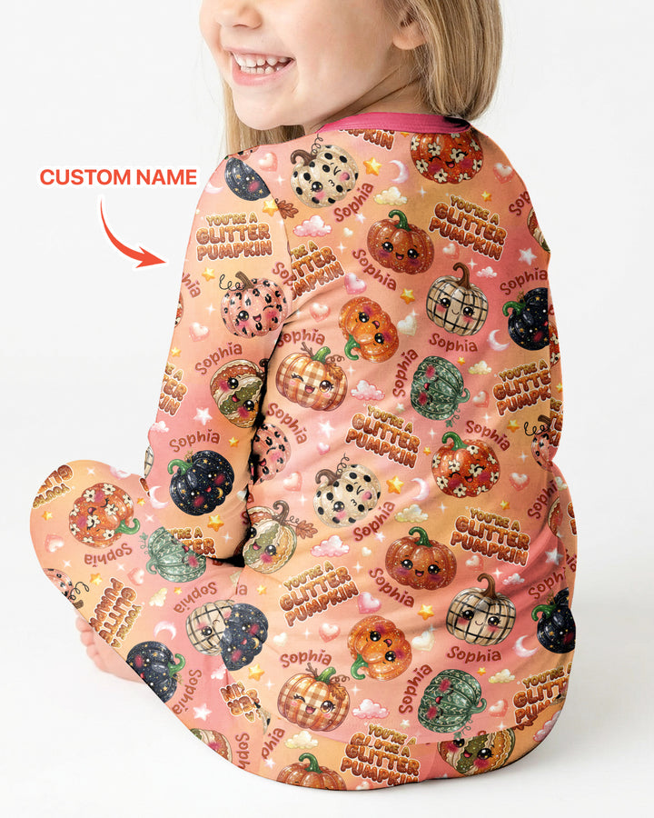 Conjunto de pijama de dos piezas de bambú con mangas largas, plantilla PERSONALIZADA